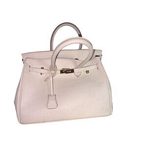 Designer White Large Purse Vintage Classy Gold Like New